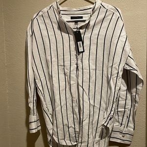 Banana republic striped linen shirt/small